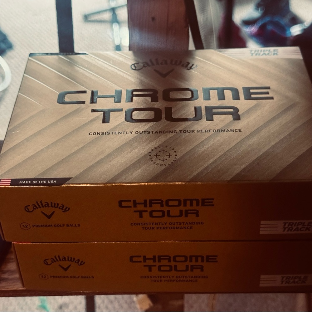 Callaway Chrome Tour Golf Balls - Gold( 2 boxes)